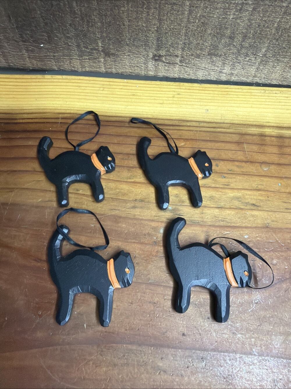 Midwest Cannon Falls Halloween Black Cat Ornaments Set Of 4